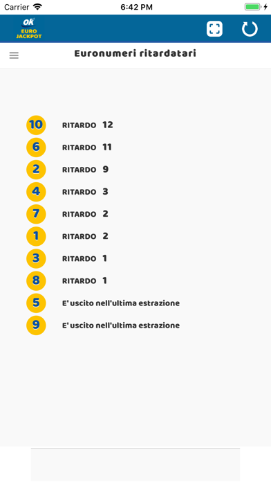 Estrazioni Eurojackpot Screenshot
