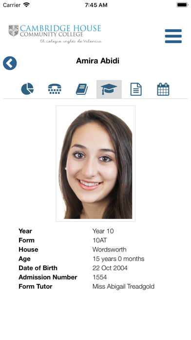 Cambridge House School App Screenshot