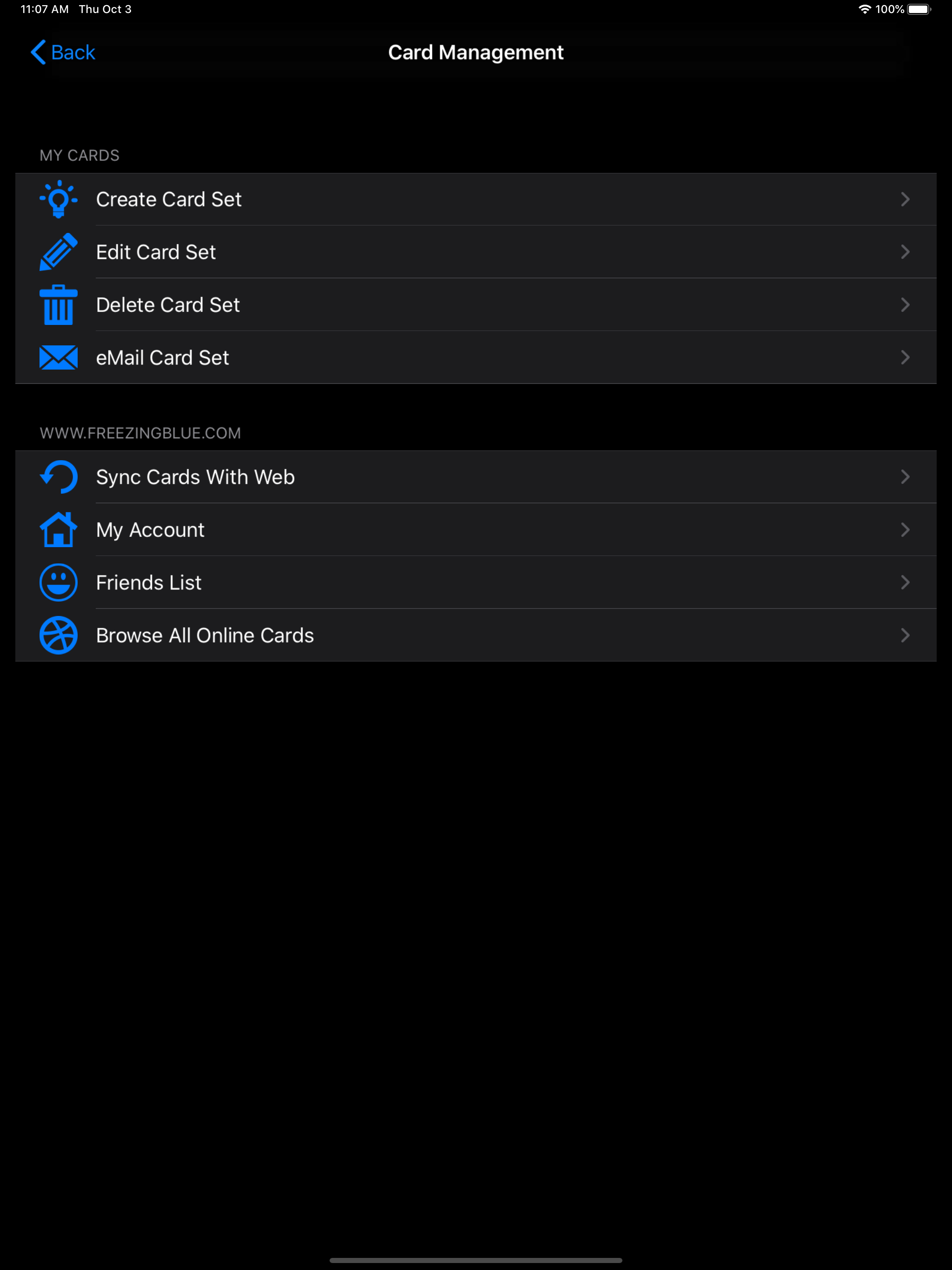 FreezingBlue Flashcards screenshot 8