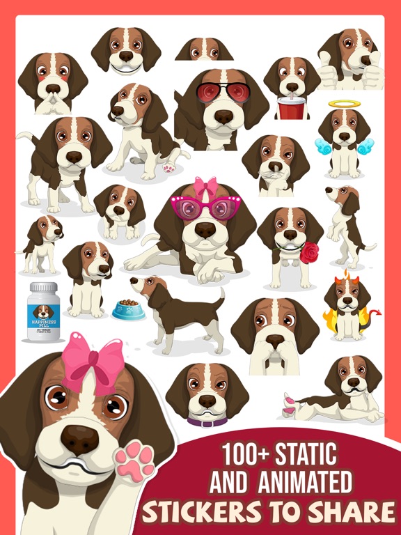 Screenshot #5 pour Beagle Puppy Dog Emoji Sticker