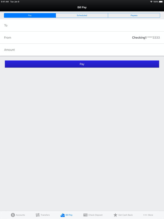 Alamosa State Bank Mobile iPad screenshot 5 - Finance app