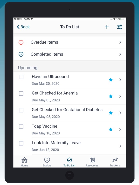 My Pregnancy Blue Cross NC iPad screenshot 4 - Health & Fitness app