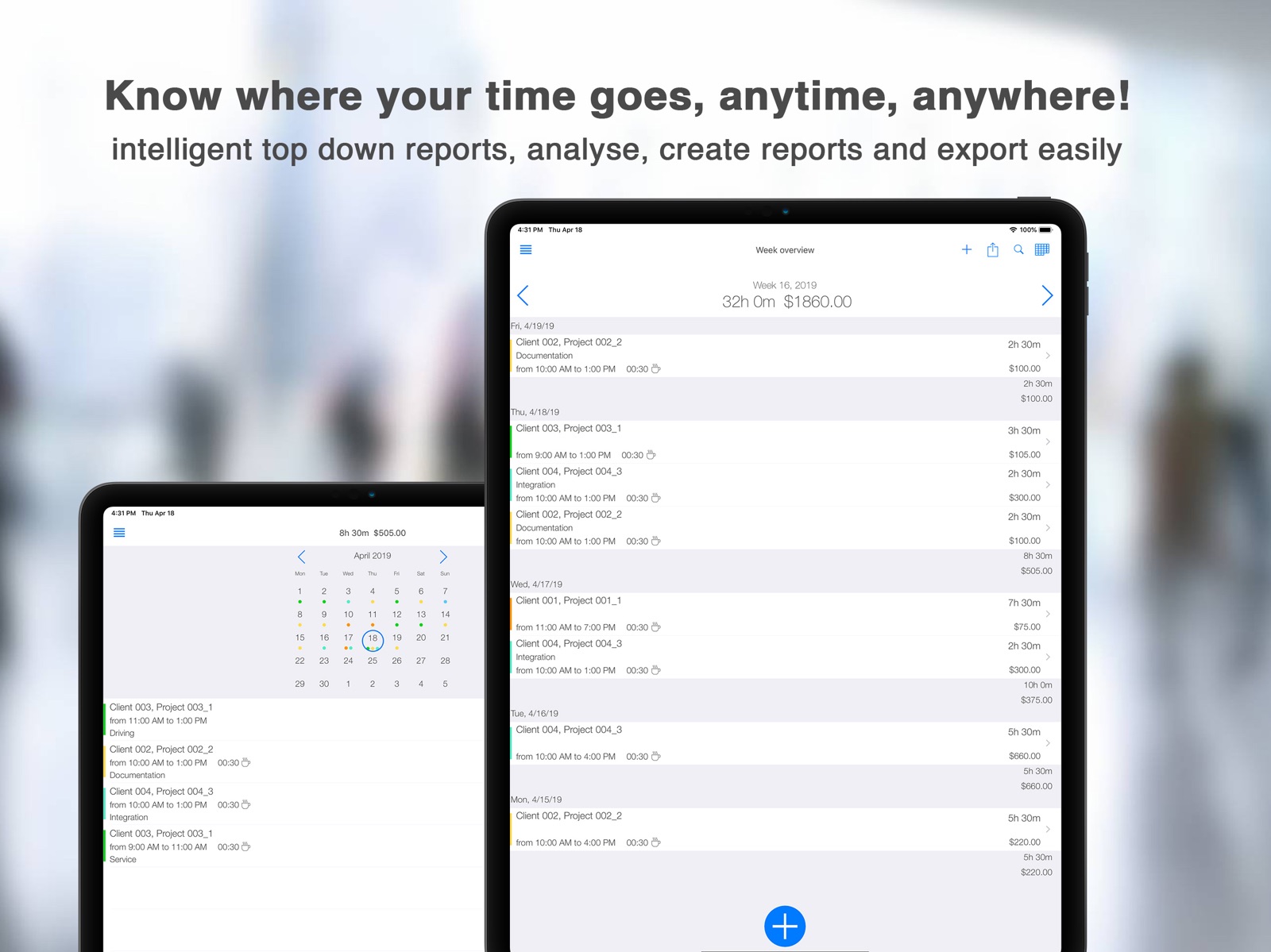 TimeTrack - Time tracker ipad screenshot 2