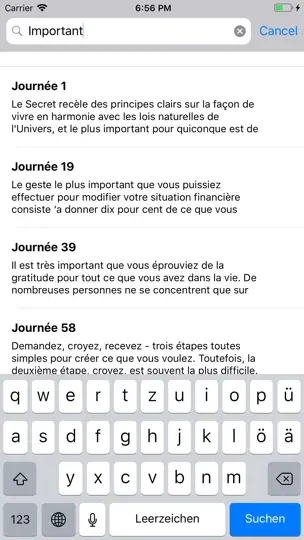 Capture d'écran de Le Secret - Enseignements sur iPhone 5