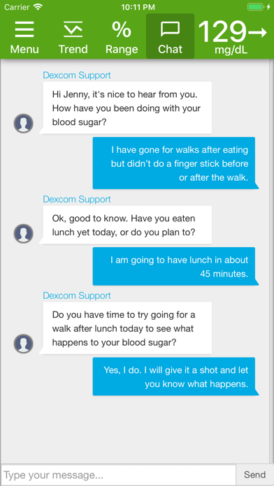 Dexcom Glucose Program App screenshot 3