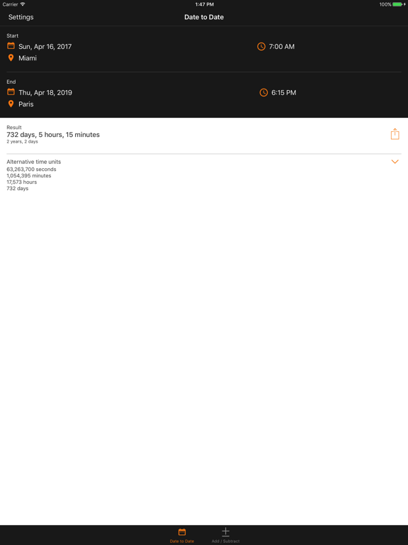 Screenshot #4 pour Time & Date Calculator