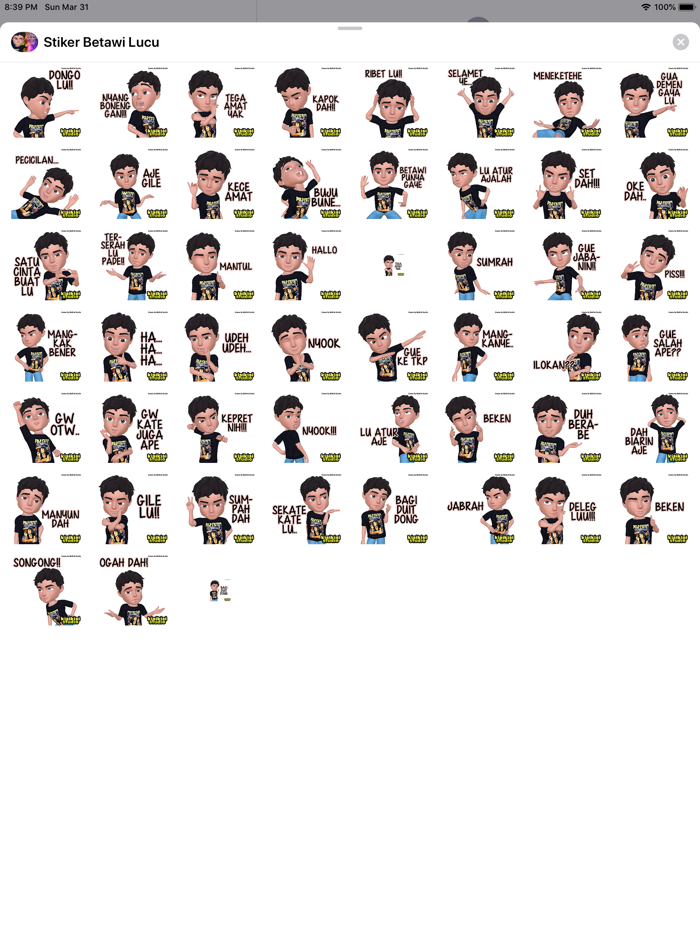 Stickers Betawi Lucu