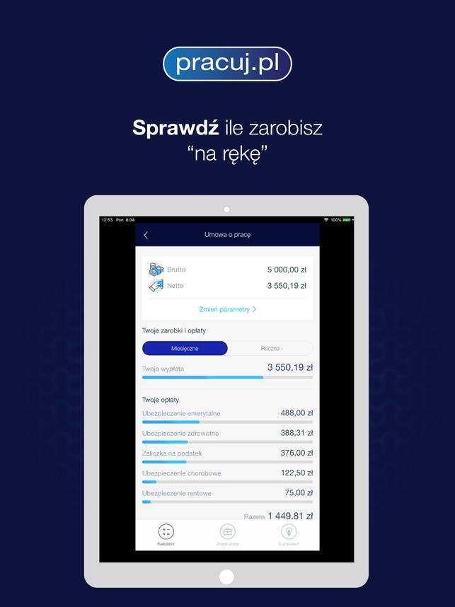 Aplikacja Kalkulator wynagrodzeń 2020 w App Store