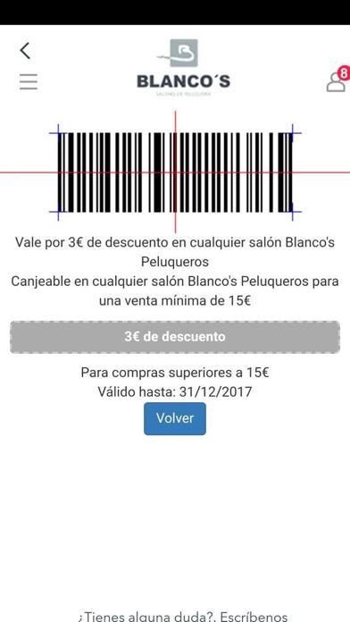 Blanco's peluqueros Screenshot