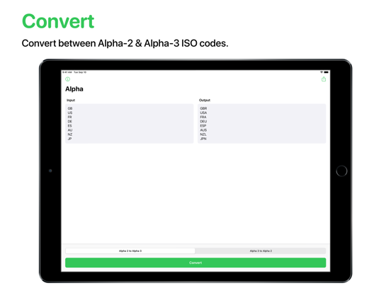 Alpha - ISO Code Converterのおすすめ画像1