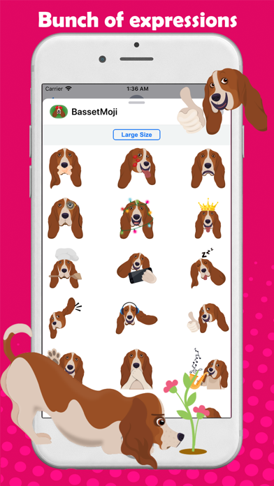 BassetMoji - Basset Emojisのおすすめ画像2