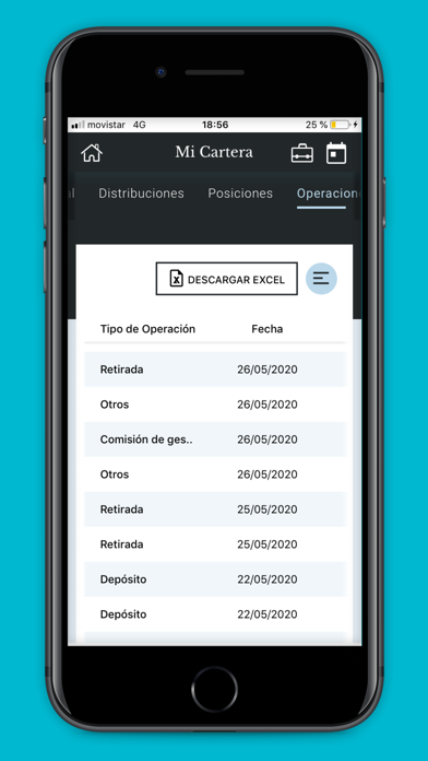 Varianza App. Screenshot