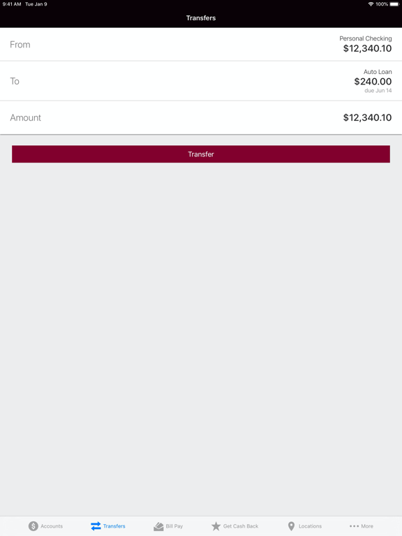 The Marion National Bank iPad screenshot 4 - Finance app