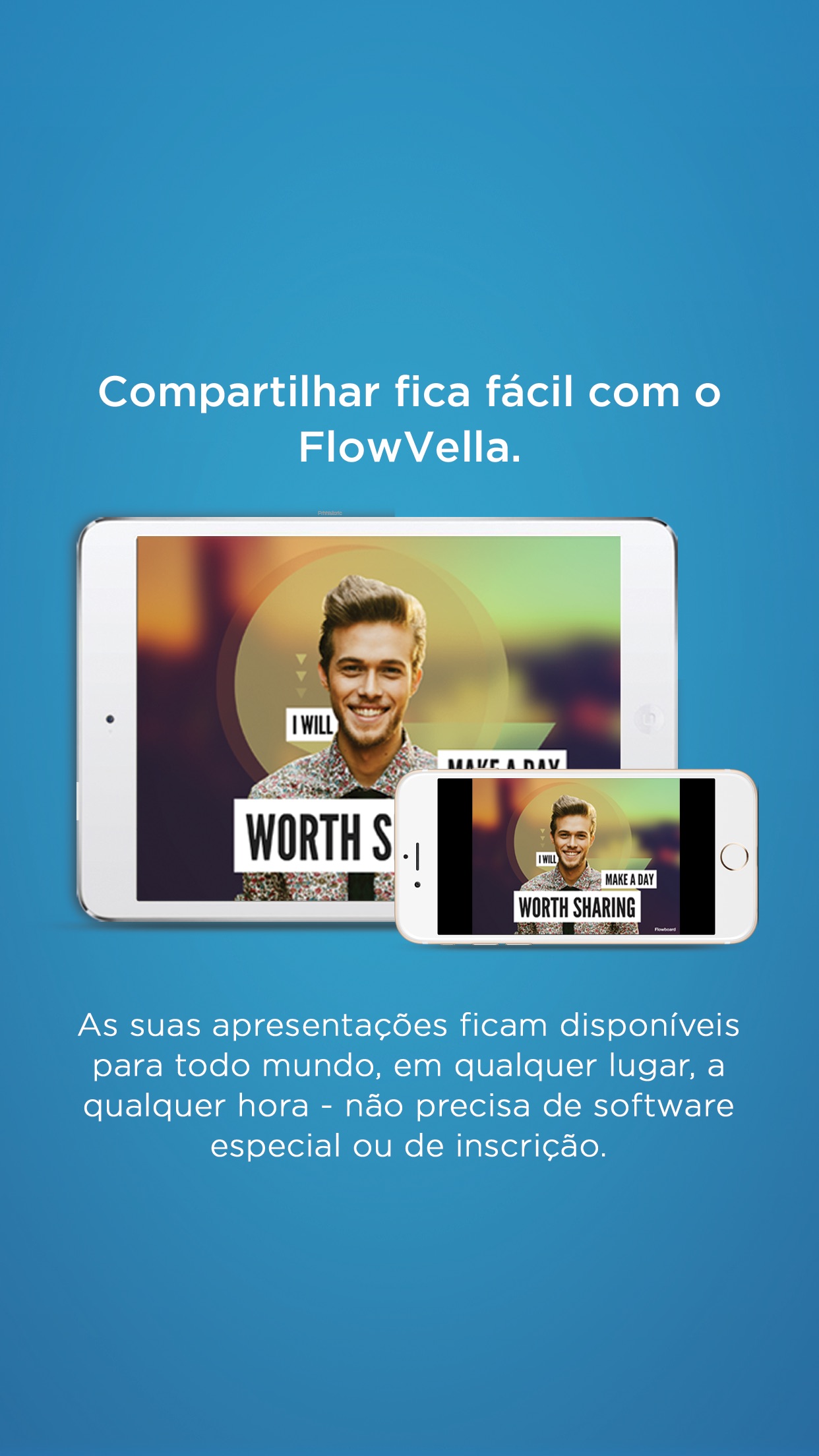 Screenshot do app FlowVella App de Apresentação