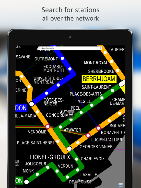 MetroMap Montreal STM Network iPad screenshot 3 - Travel app