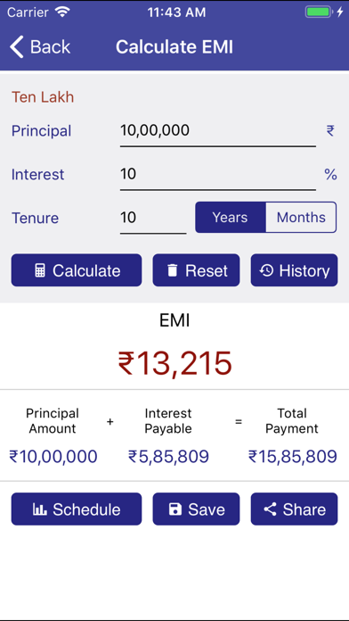 Screenshot #3 pour EMI Calculator for Loan