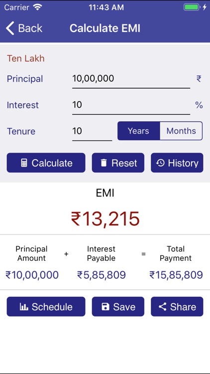 EMI Calculator for Loan