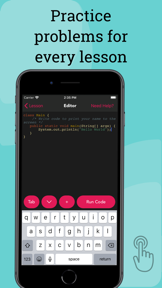 Learn Java Coding Lessons App screenshot