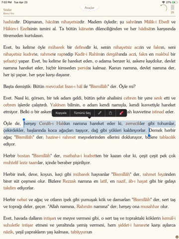 Risale-i Nur Külliyatı - SÖZ iPad screenshot