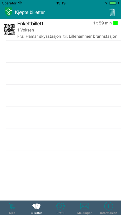 Innlandstrafikk Billett Screenshot