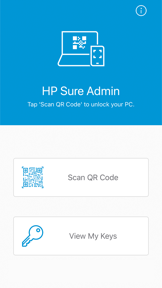 HP Sure Admin screenshot