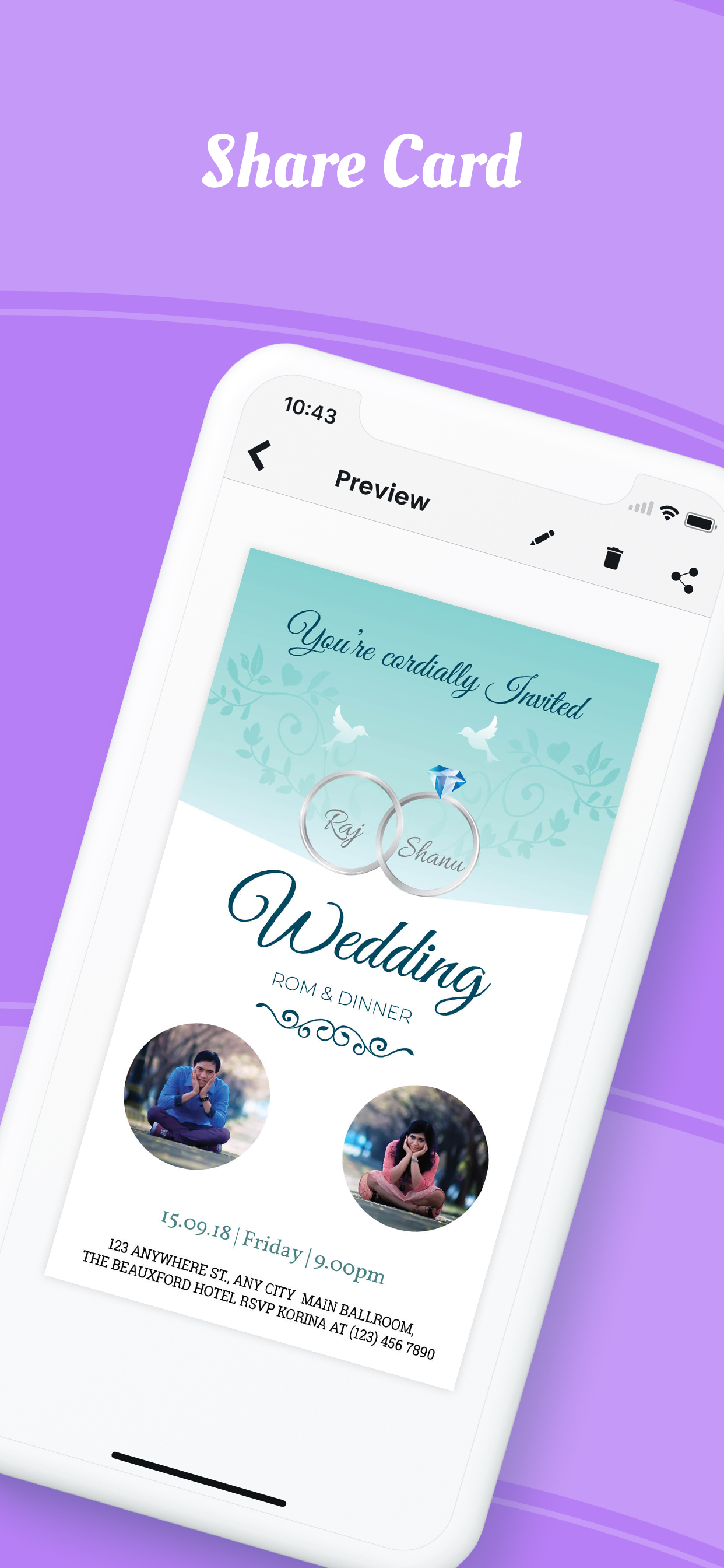 Wedding & Anniversary Card