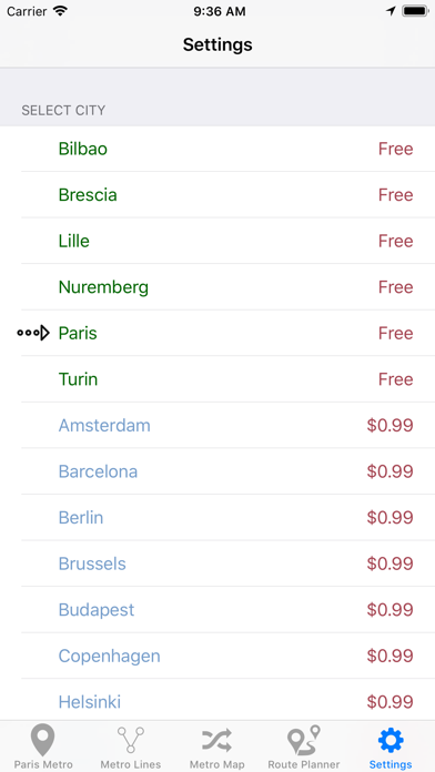 Europe's Subway & Metro lines screenshot 2