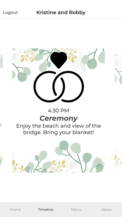 Attend: Wedding App Screenshot 2 - AppWisp.com Attend: Wedding App Screenshot 2 - AppWisp.com