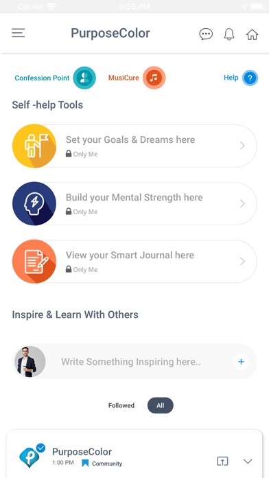 PurposeColor: Goal Setting App Screenshot