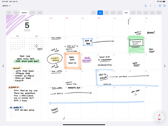 Pencil Planner & Draw Calendar iPad screenshot 6 - Productivity app