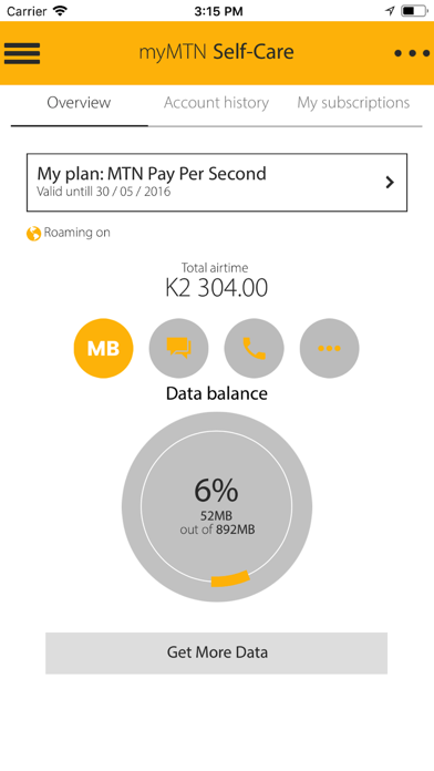 MyMTN Screenshot