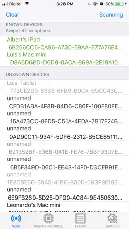 CX BLE screenshot 1