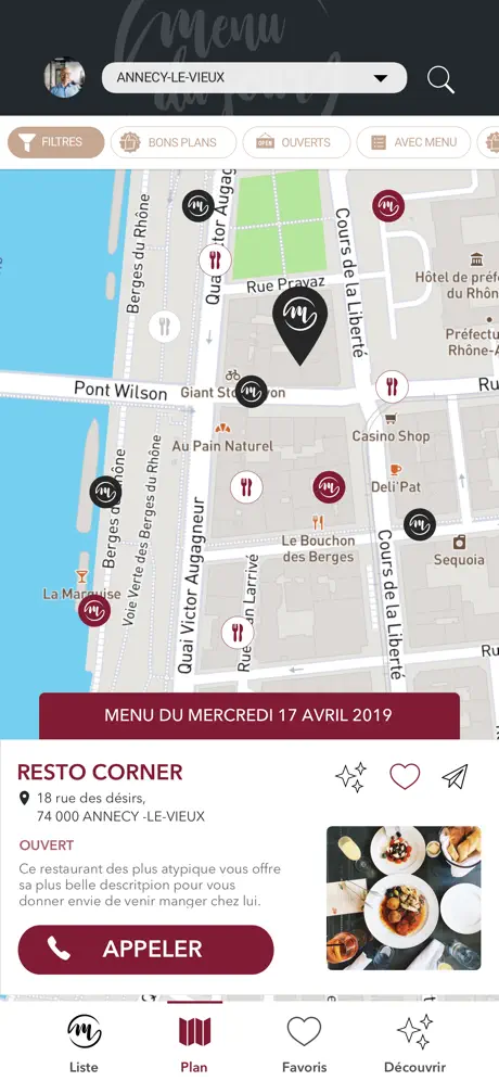 Menu du Jour MDJ