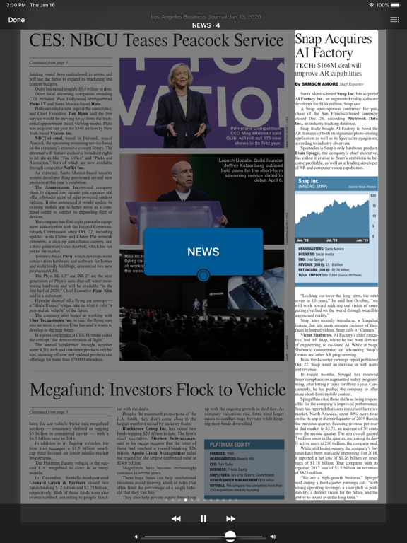 LA Business Journal iPad screenshot 5 - News app