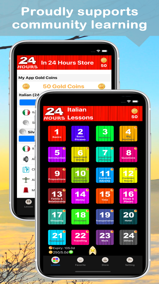 In 24 Hours Learn Italian - 4.7 - (iOS)