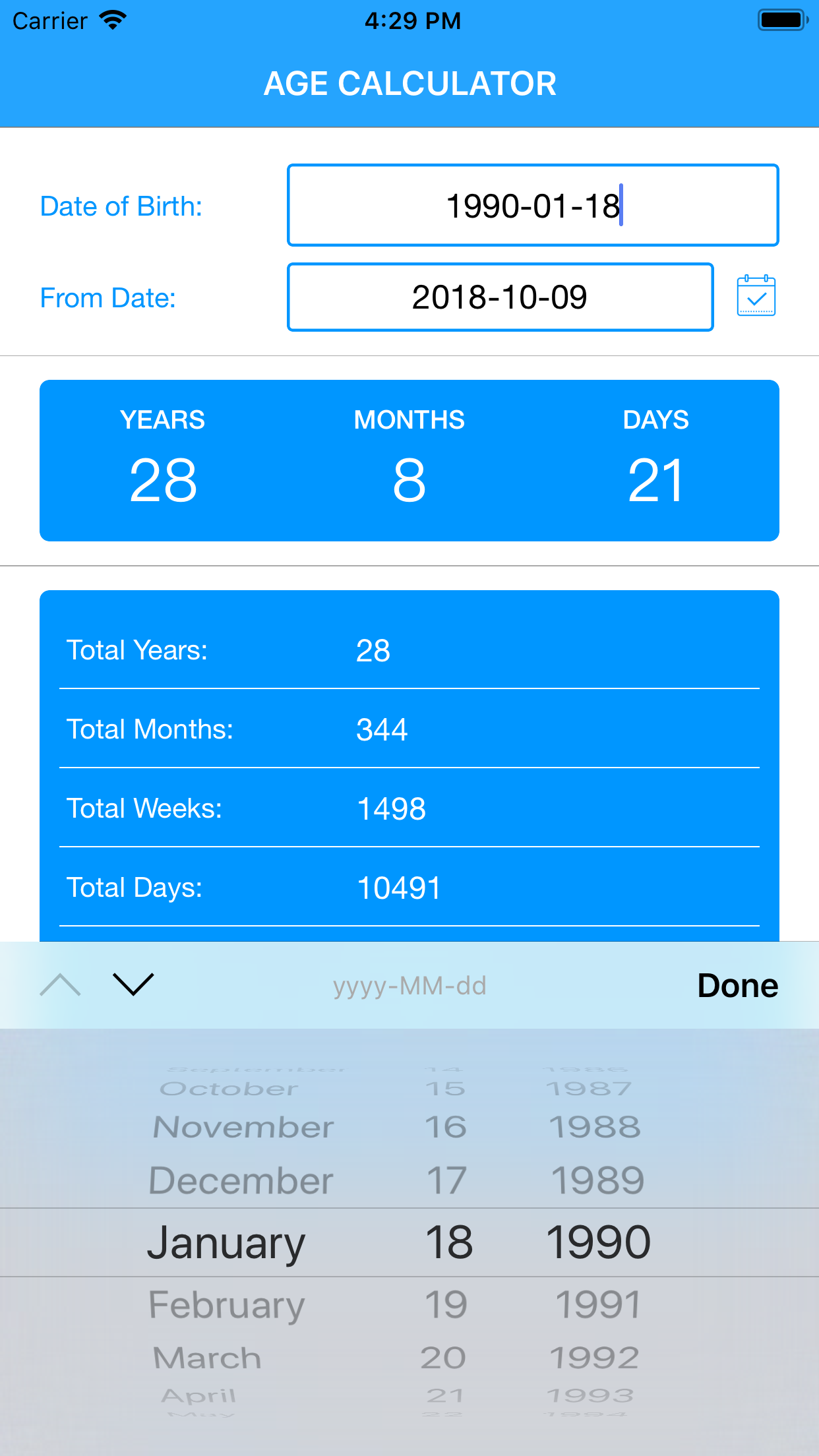 Age Calculator App