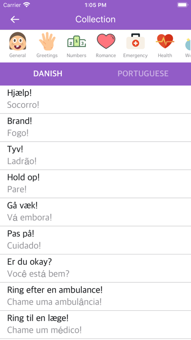 Screenshot #1 pour Danish-Portuguese Dictionary
