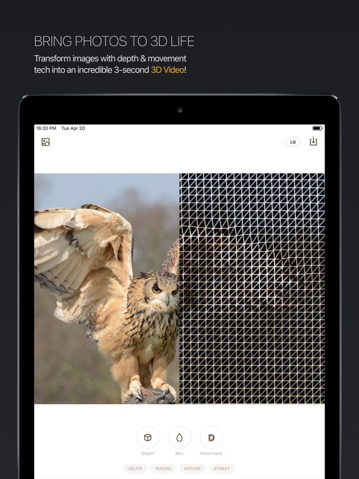 DPTH AI 3d-photo editor