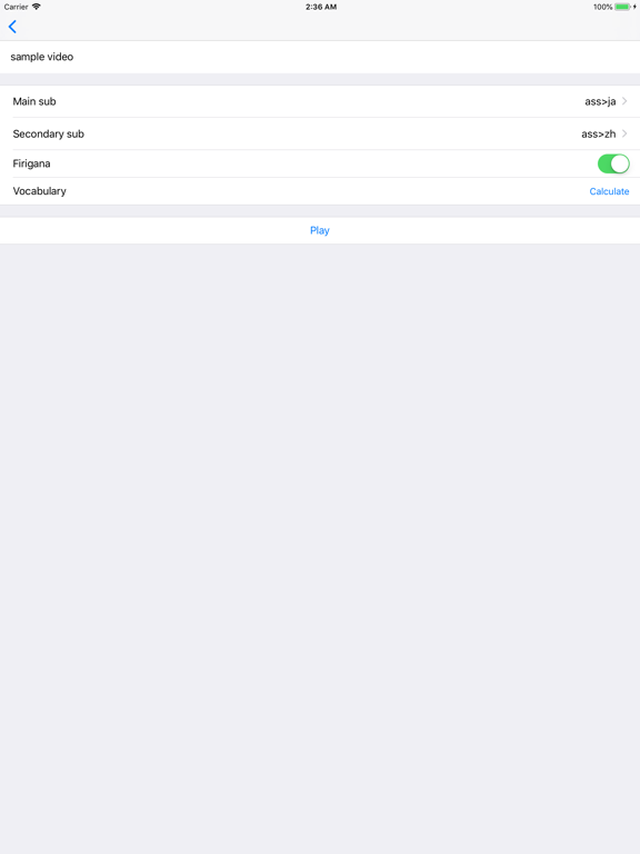 Subtitle Player iPad screenshot 6 - Utilities app