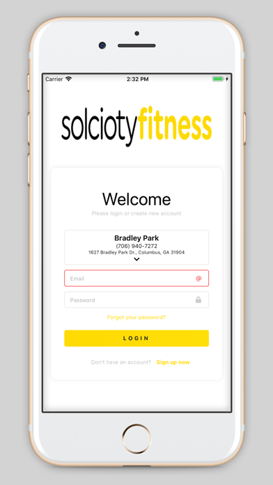 Solcioty Fitness App Screenshot