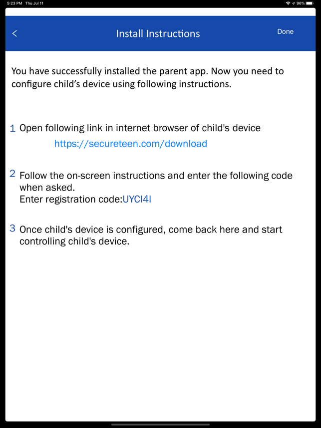 ‎SecureTeen Parental Control Screenshot