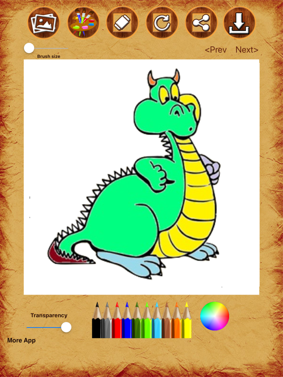 Screenshot #4 pour Dragon Coloring Drawing Book