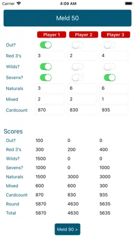 Game screenshot Hand and Foot Calculator apk