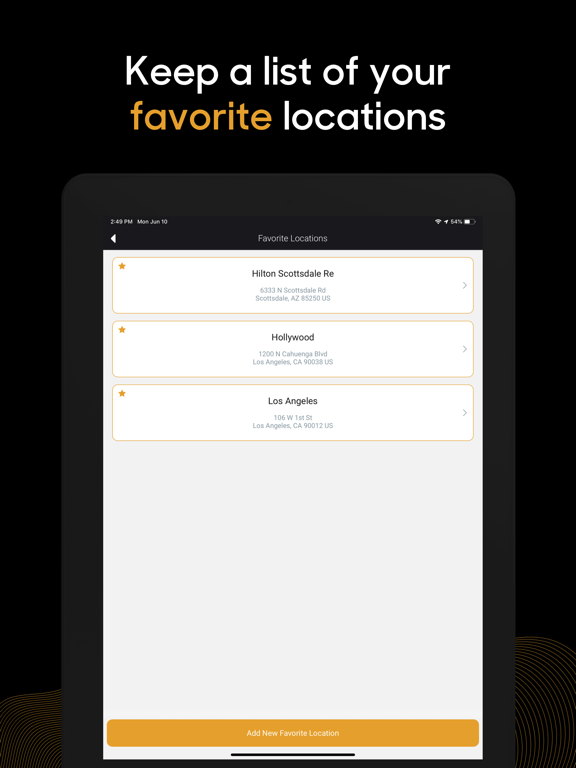 ExecuCar iPad screenshot 3 - Travel app