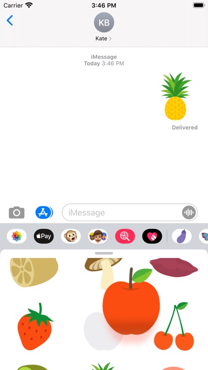 Cute vegetables and fruits