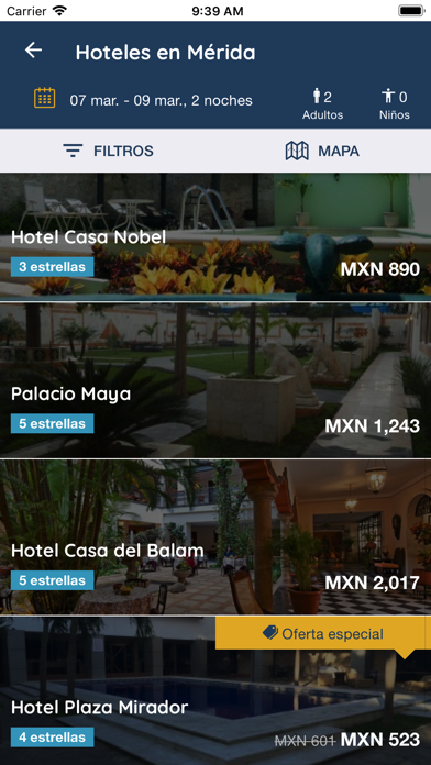 Screenshot #2 pour Hoteles Yucatán