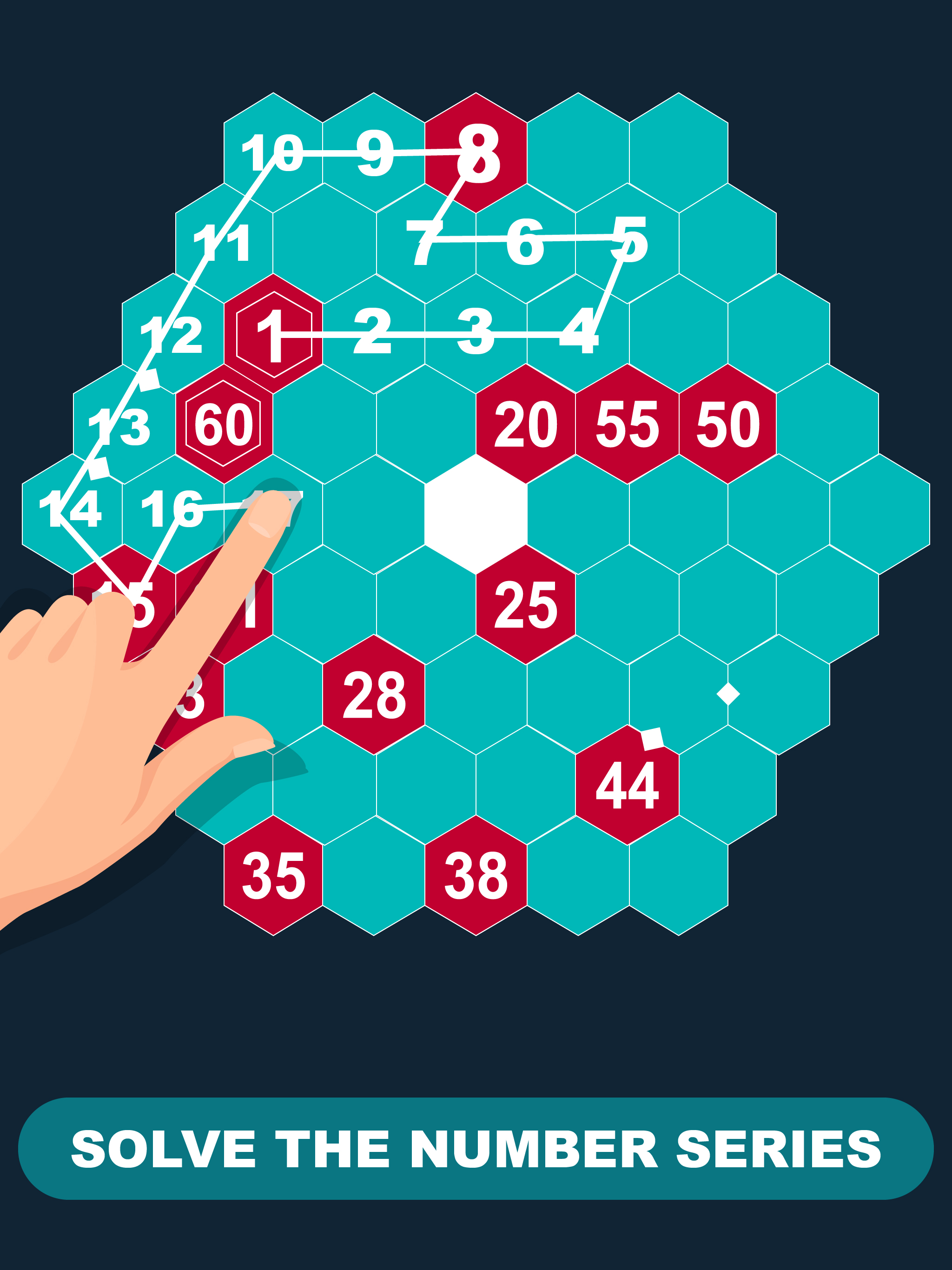 Connect number series : hidoku