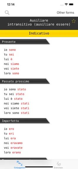 Game screenshot Italian verbs conjugation hack