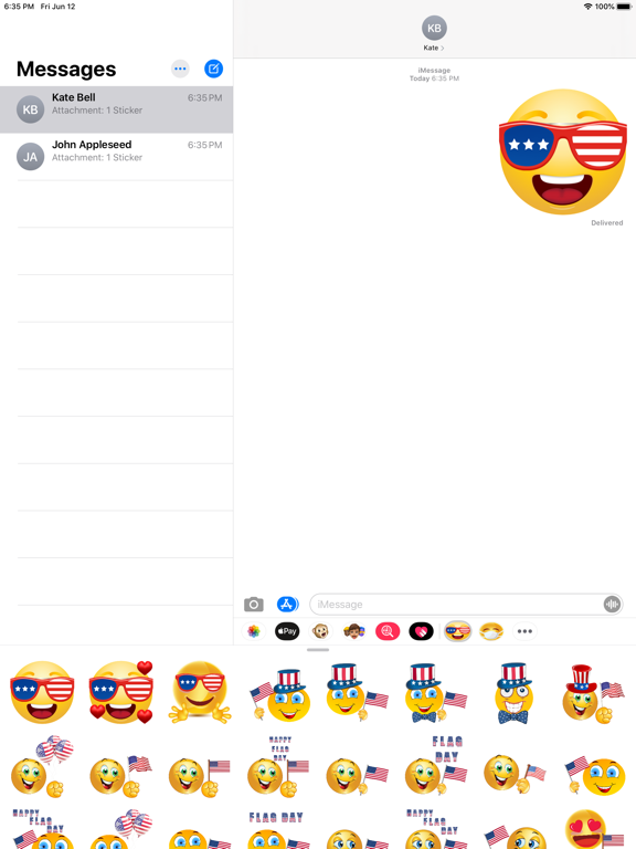 Screenshot #4 pour American Flag Emojis