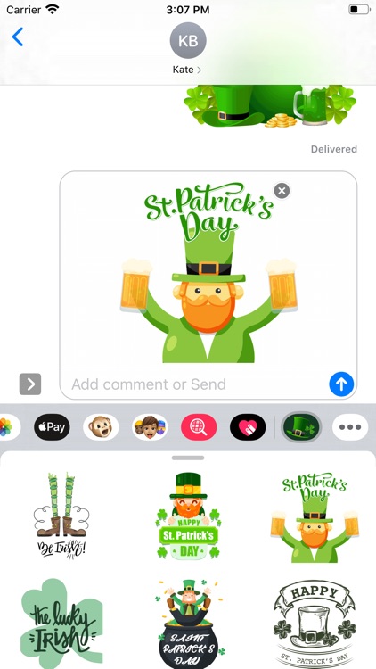 Hi St. Patrick's Day Stickers